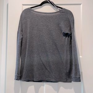 Low back heather grey sweater